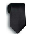 Black Polyester Satin Tie